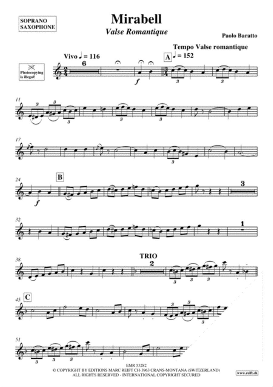 Mirabell Soprano Saxophone scores gallery preview page 3