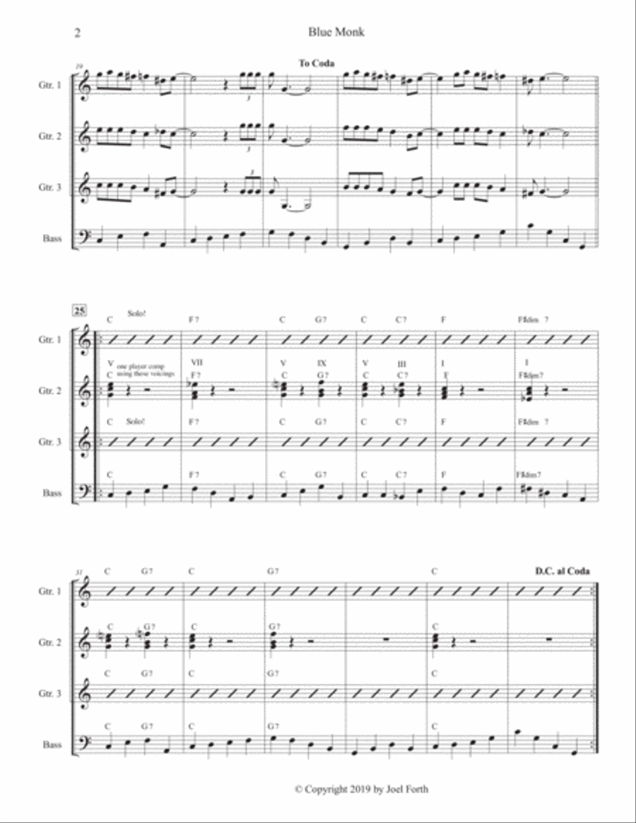 Blue Monk Small Ensemble scores gallery preview page 2