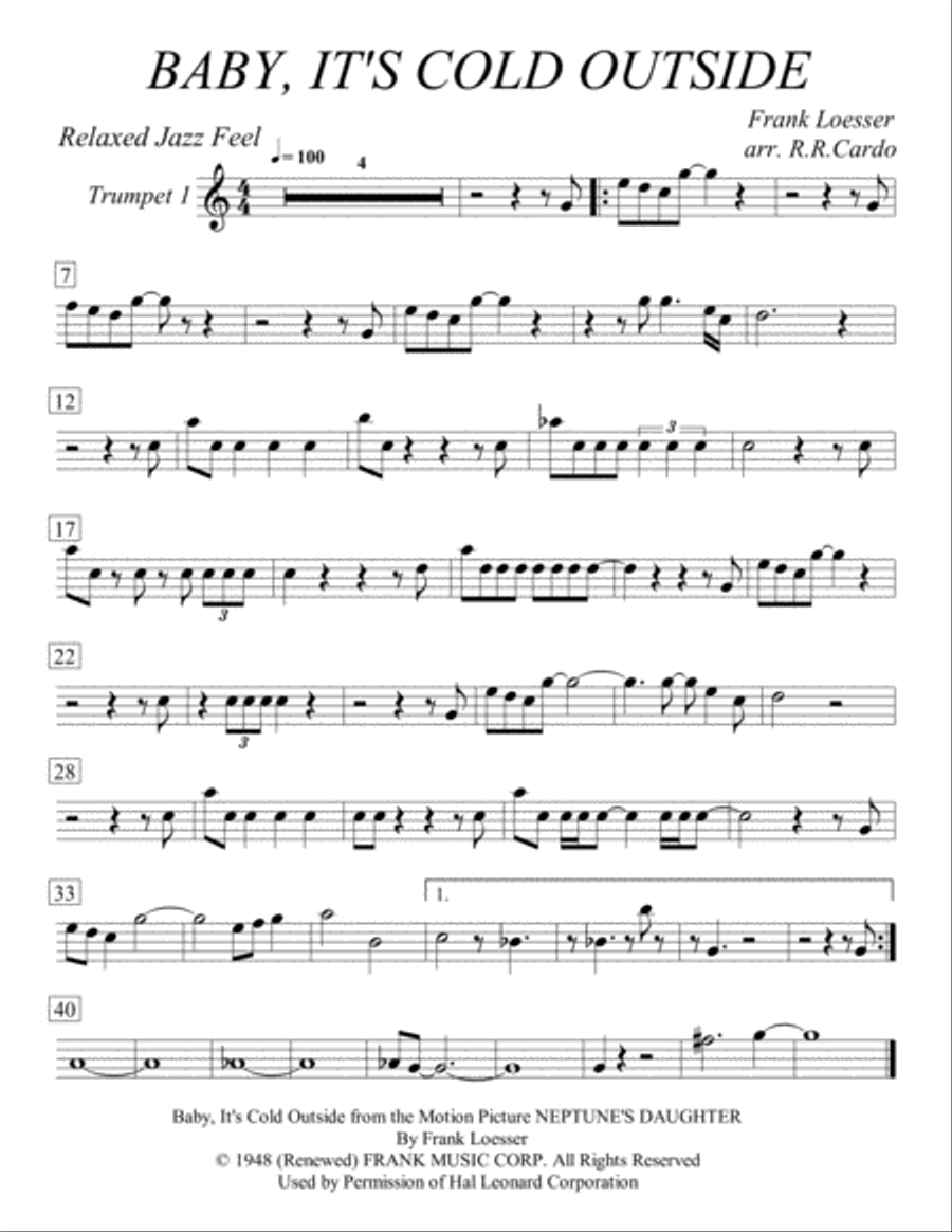 Baby, It's Cold Outside Brass Ensemble scores gallery preview page 5