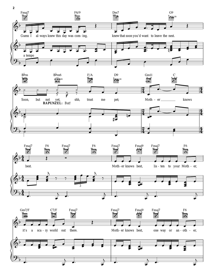 Mother Knows Best (from Disney's Tangled) Guitar scores gallery preview page 2