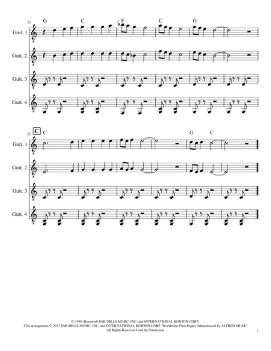 The Little Drummer Boy The Little Drummer Boy Guitar Ensemble scores gallery preview page 3