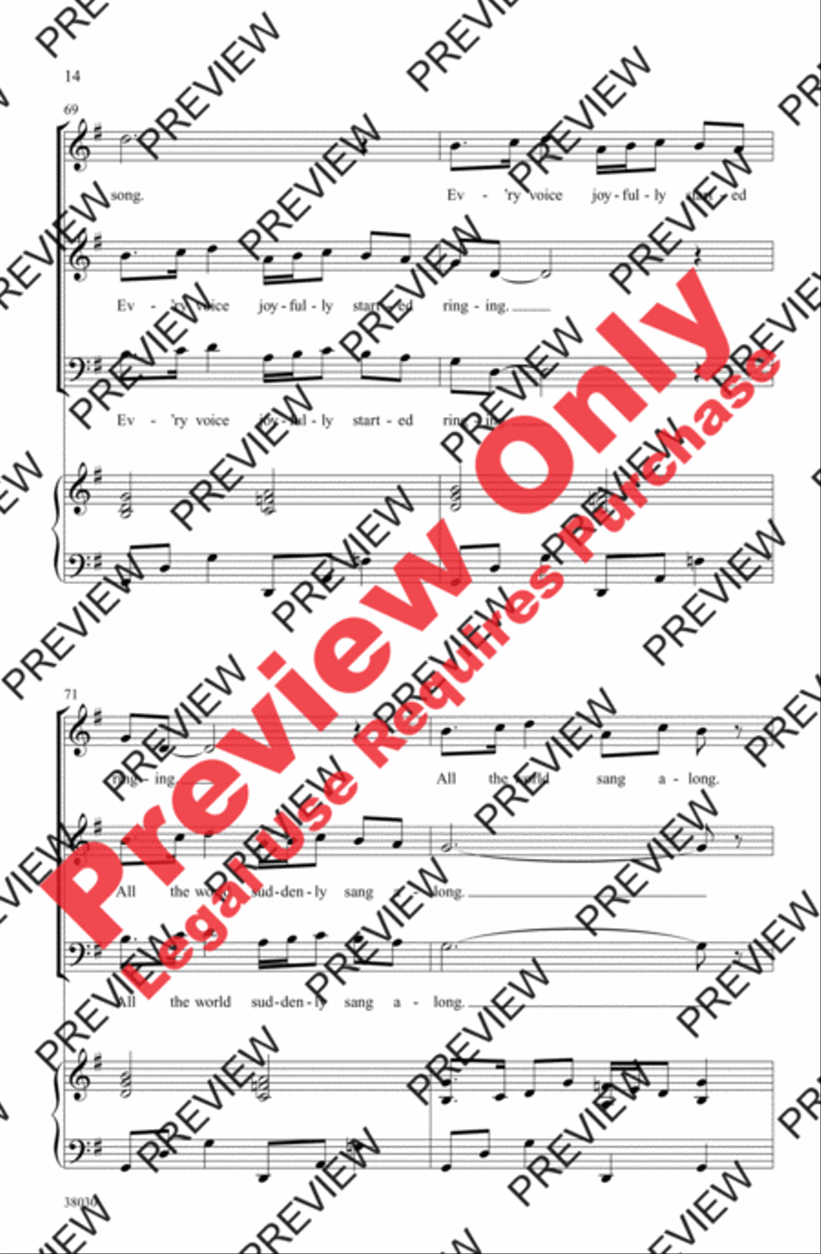 Everyone Sang 3-Part scores gallery preview page 14