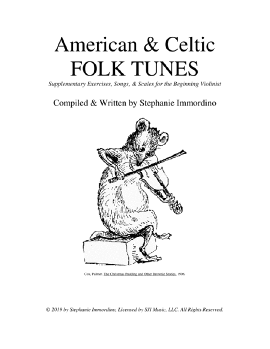American & Celtic Folk Tunes: Supplementary Exercises, Songs, & Scales for the Beginning Violinist Violin Solo scores gallery preview page 1
