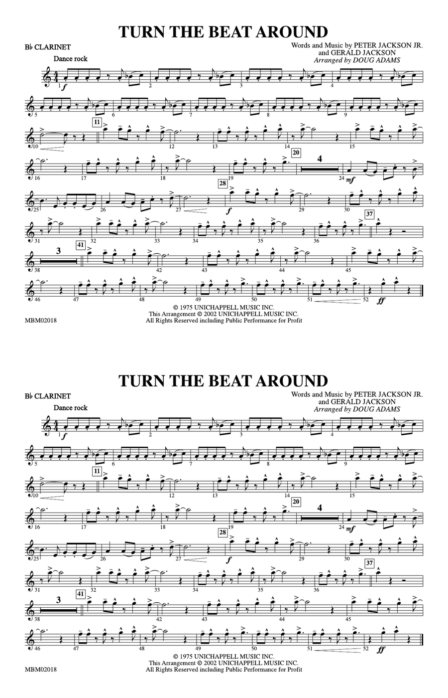Turn the Beat Around: 1st B-flat Clarinet