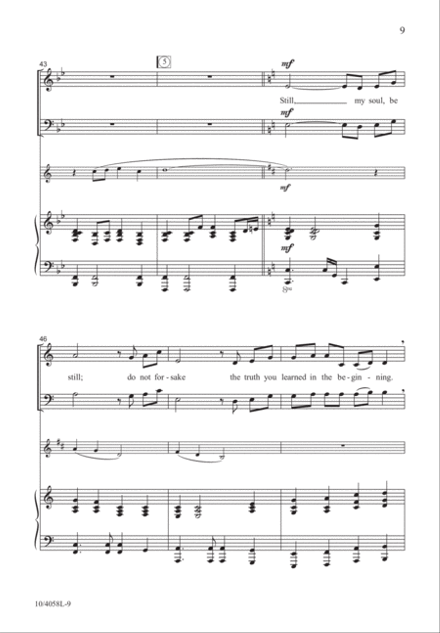 Still, My Soul, Be Still 4-Part scores gallery preview page 10