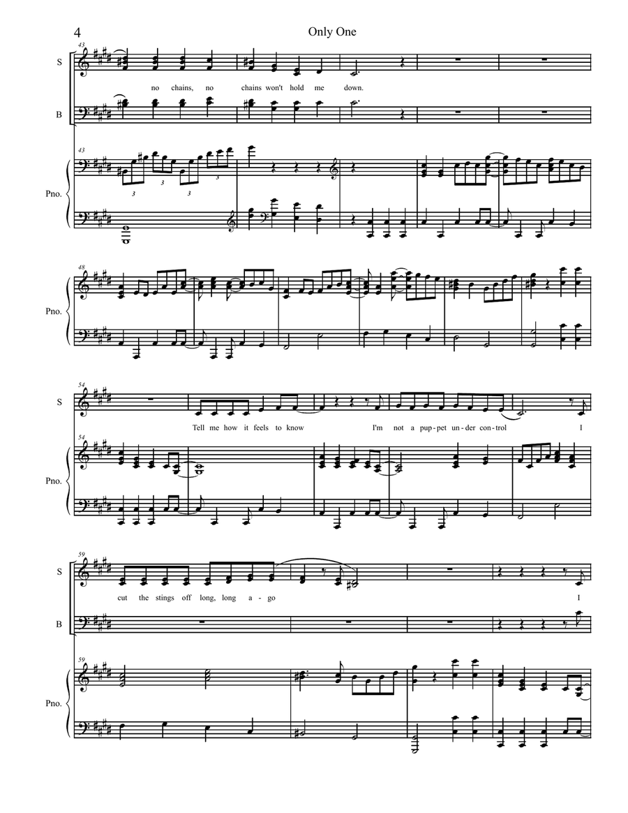 Only One 4-Part scores gallery preview page 4