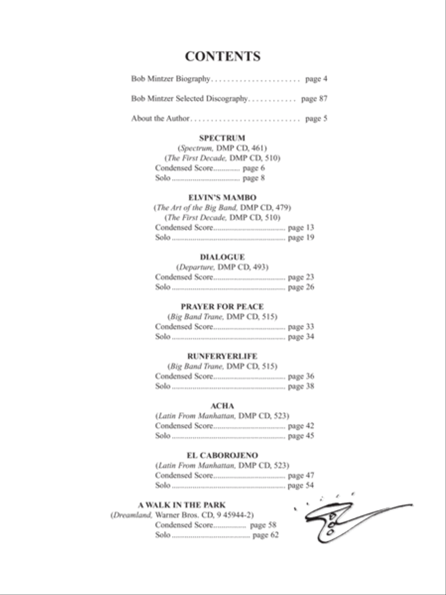 The Music of Bob Mintzer (Solo Transcriptions and Performing Artist Master Class) Saxophone scores gallery preview page 4