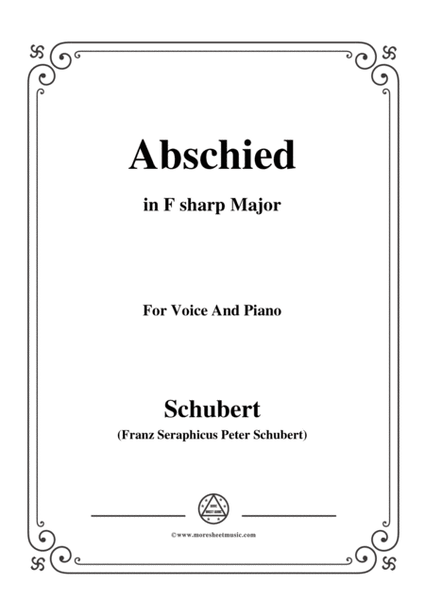 Schubert-Abschied,in F sharp Major,for Voice and Piano image number null