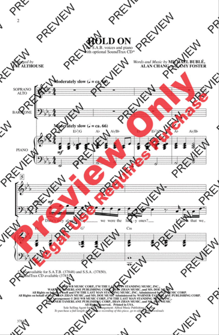 Hold On 3-Part scores gallery preview page 2