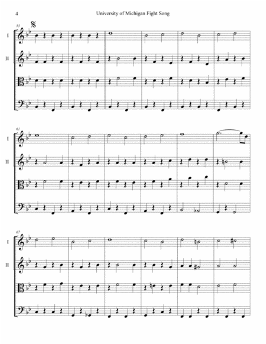 University of Michigan Fight Song Set of Parts scores gallery preview page 5