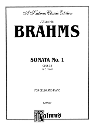 Book cover for Brahms: Sonata No. 1 in E Minor, Op. 38