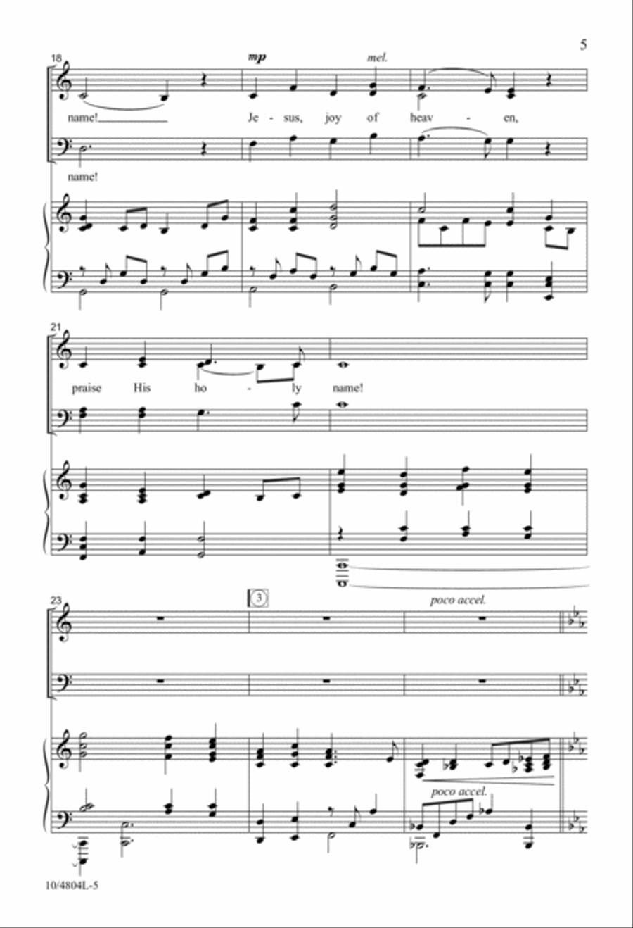 Take the Name of Jesus Take the Name of Jesus 4-Part scores gallery preview page 4