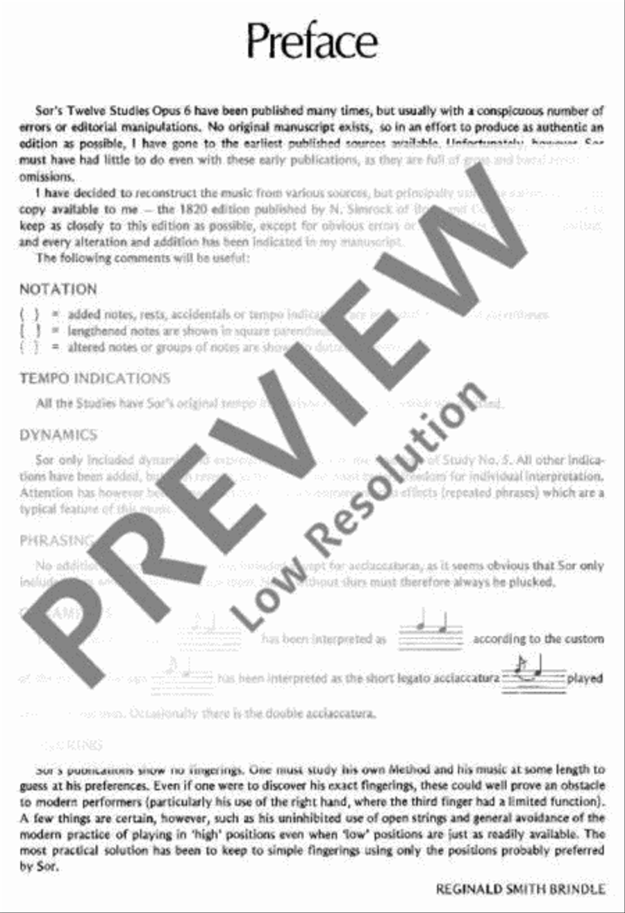 12 Studies 12 Studies Classical Guitar scores gallery preview page 4