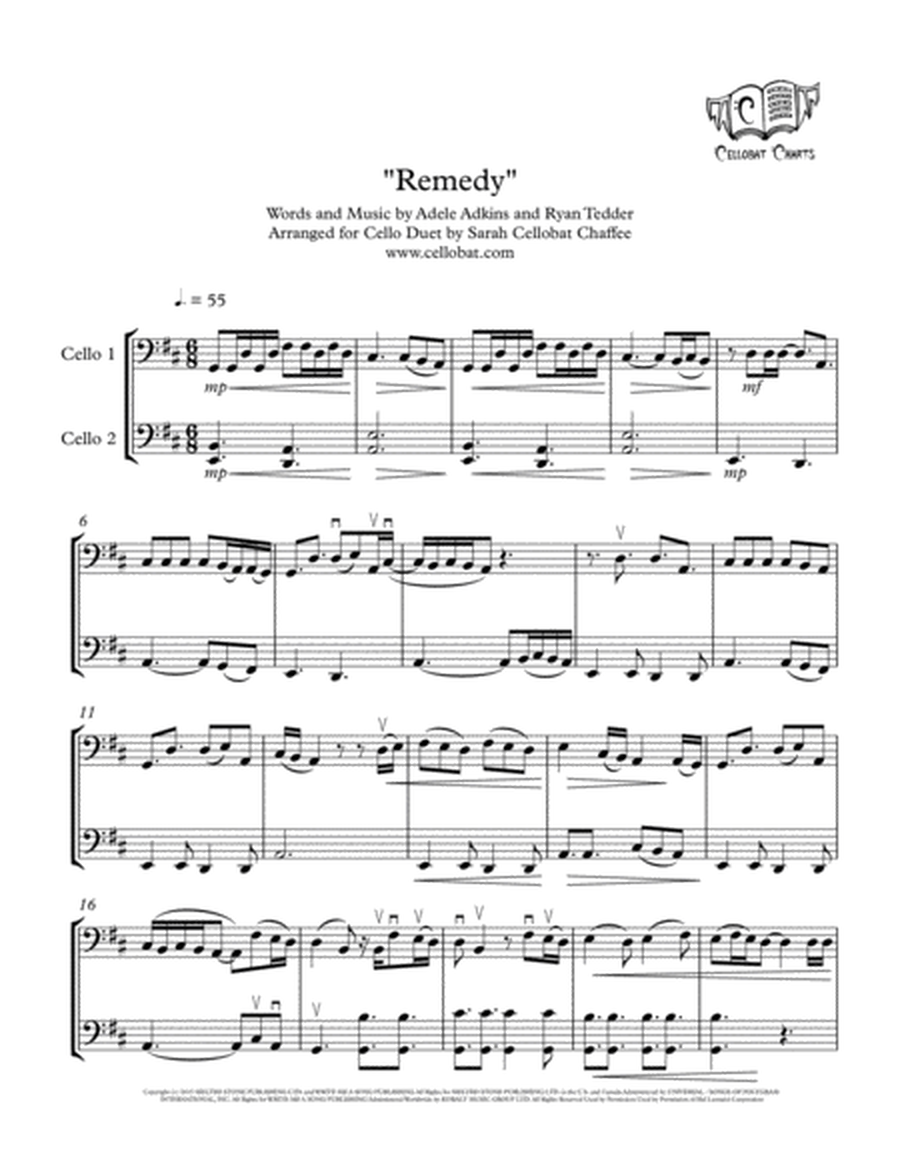 Remedy - Cello Duet - Adele arr. Cellobat