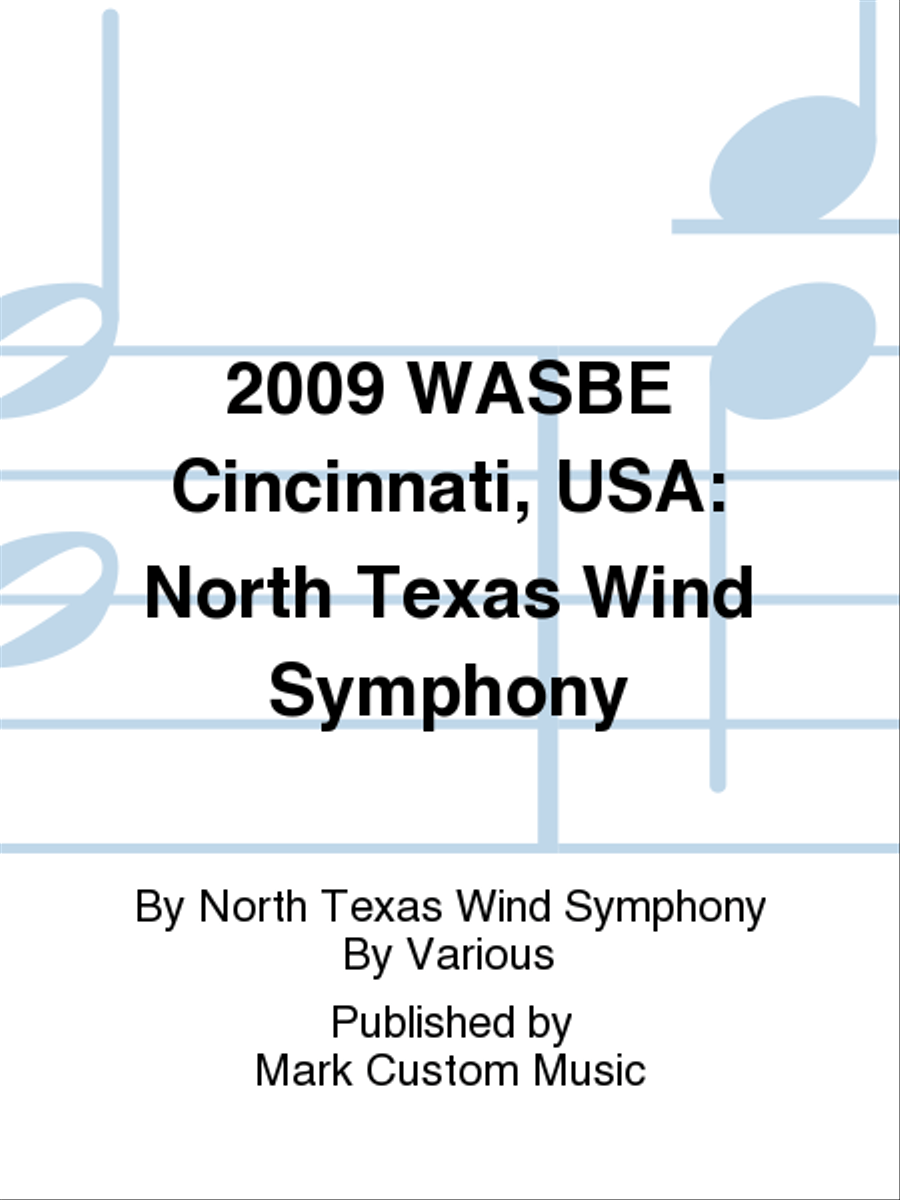 2009 WASBE Cincinnati, USA: North Texas Wind Symphony Concert Band scores gallery preview page 1