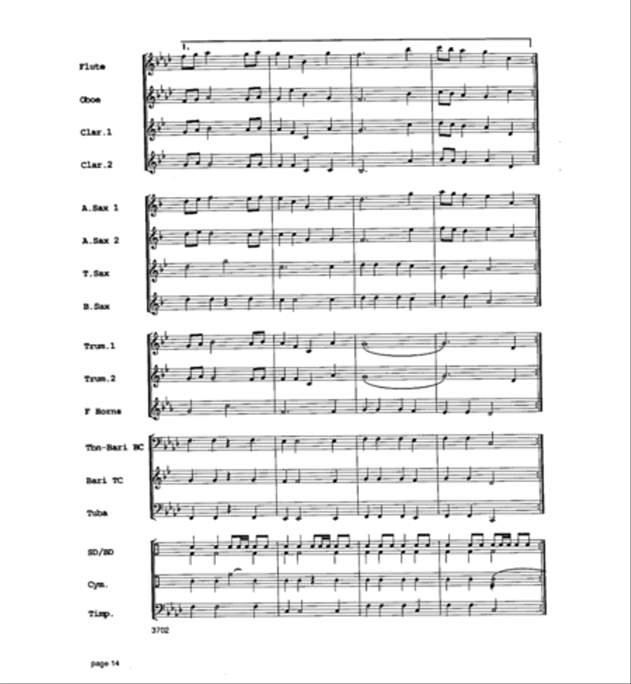 Legend of Fort Apache Concert Band scores gallery preview page 15