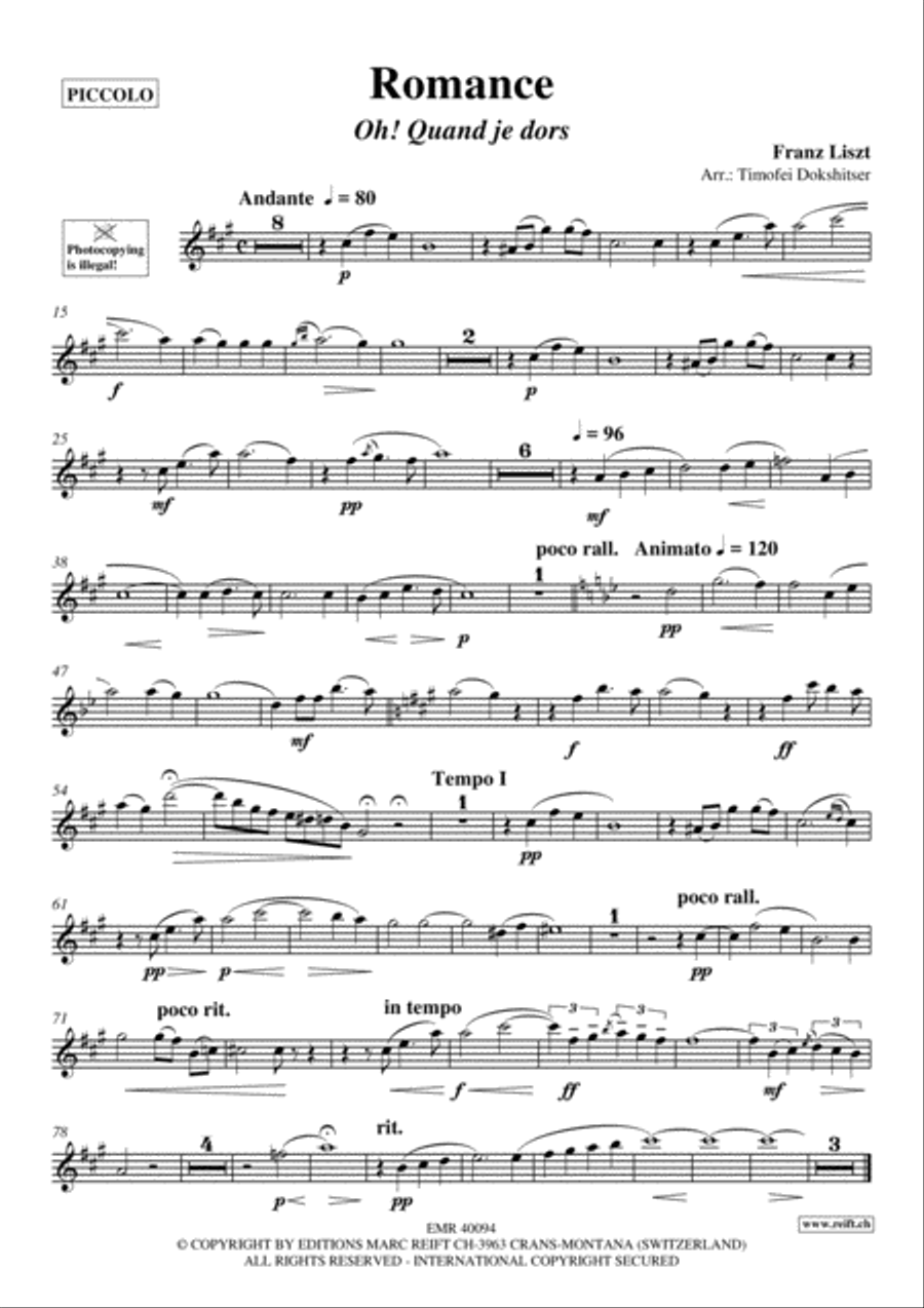 Romance Romance Piccolo scores gallery preview page 2