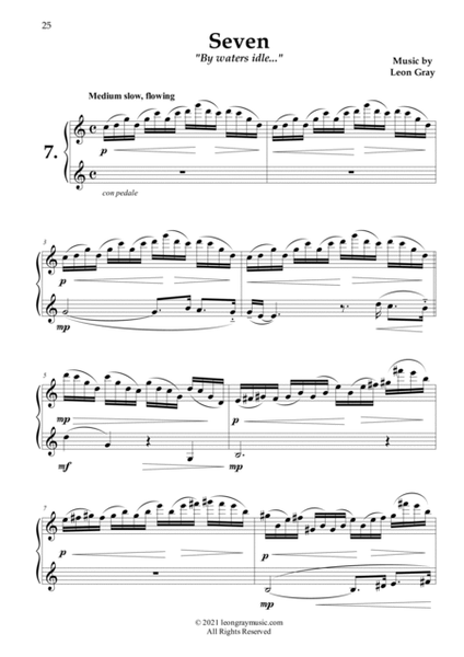 By Water's Idle, On Russet Floors (No. 7), Leon Gray Piano Solo - Digital Sheet Music