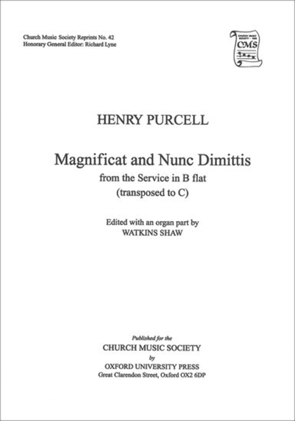 Magnificat and Nunc Dimittis from B flat service