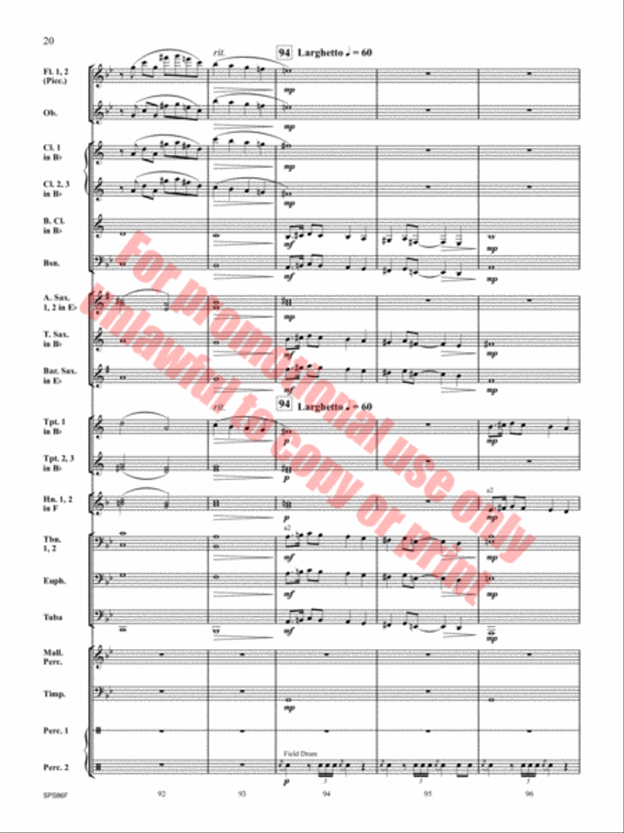 The Hornet's Nest Concert Band scores gallery preview page 21