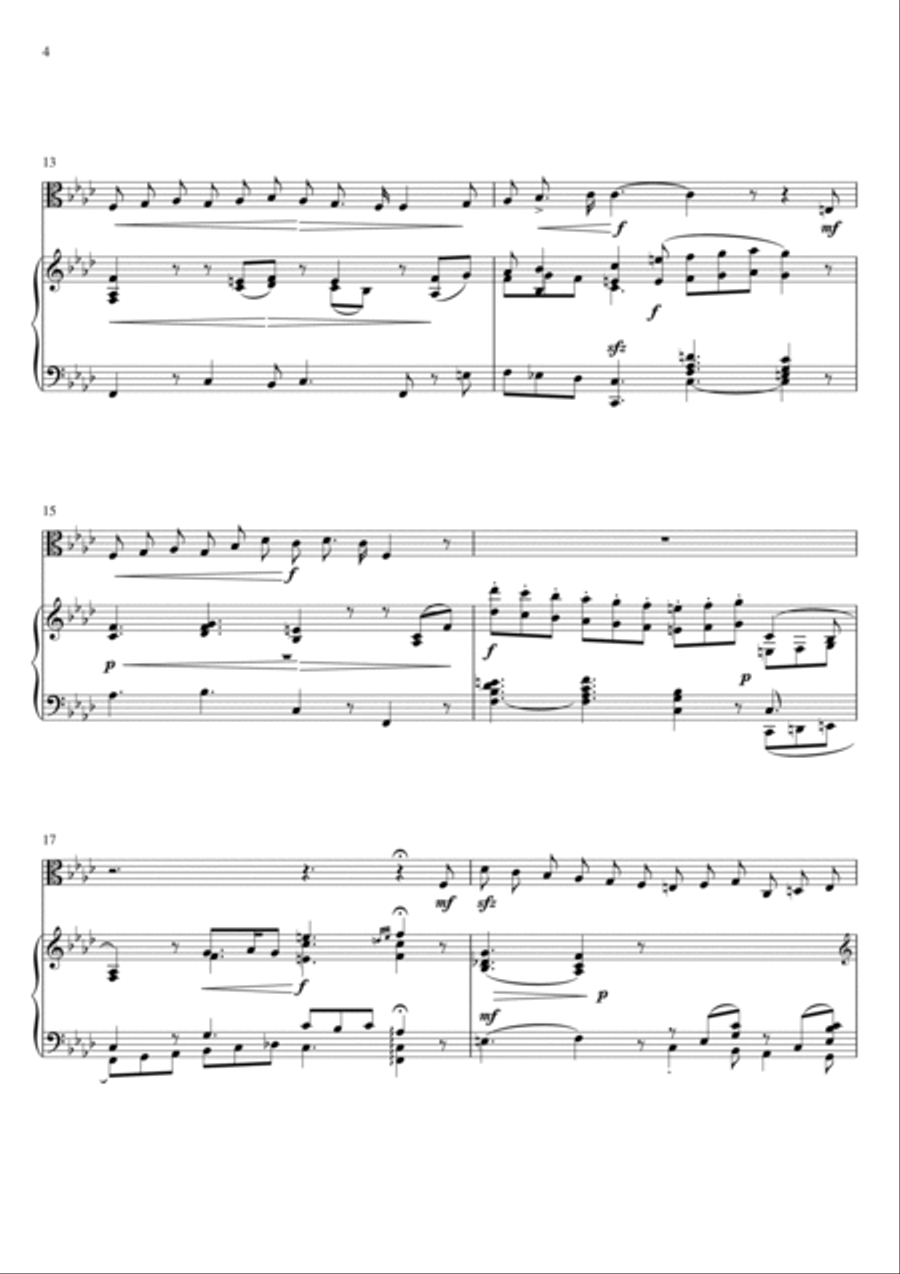 Legrenzi - Che fiero costume (Piano and Viola) Small Ensemble scores gallery preview page 4