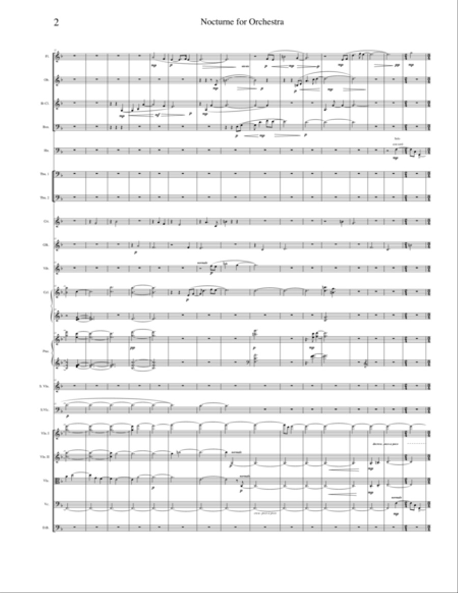 Nocturne for Orchestra Full Orchestra scores gallery preview page 2