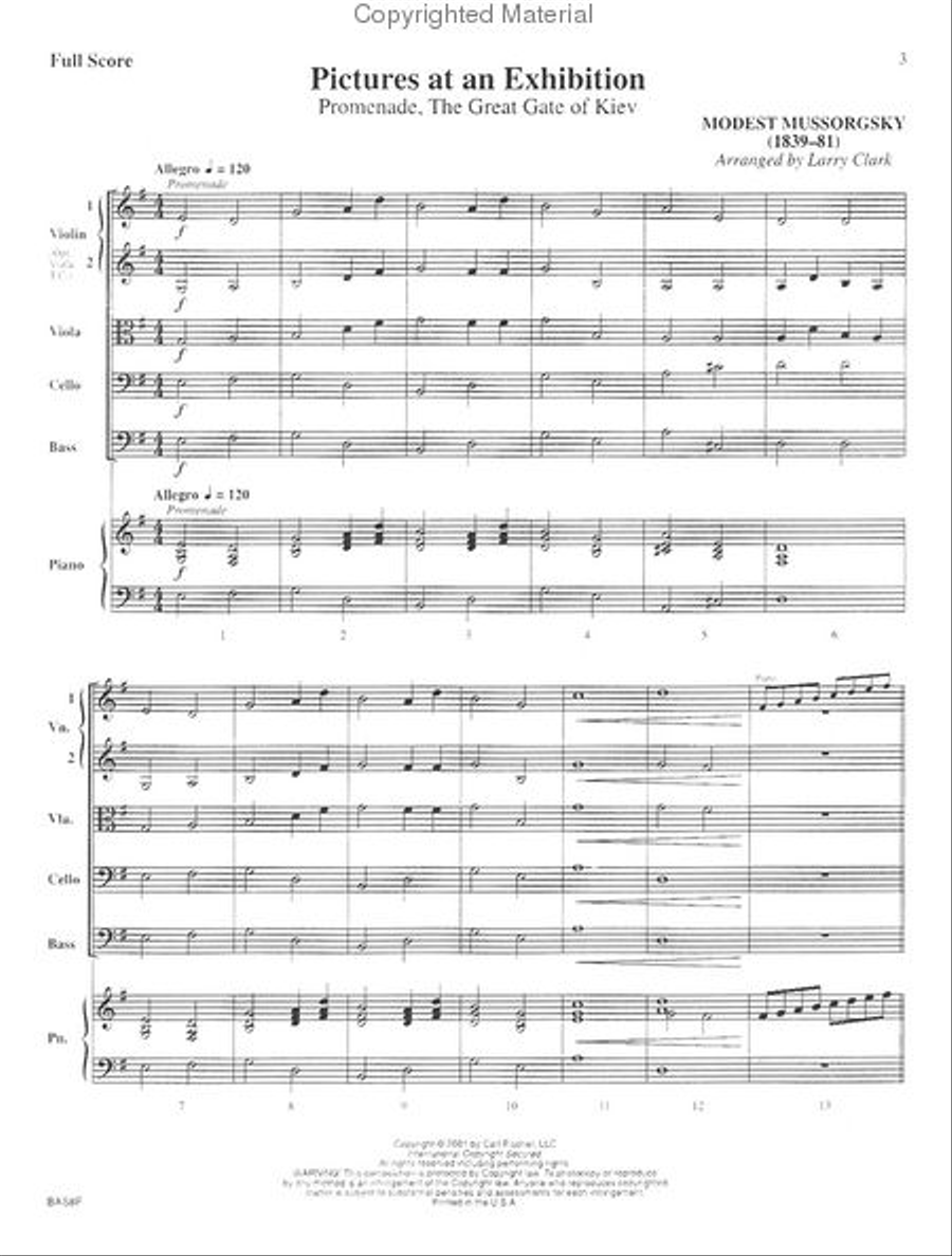 Pictures at An Exhibition String Orchestra scores gallery preview page 2