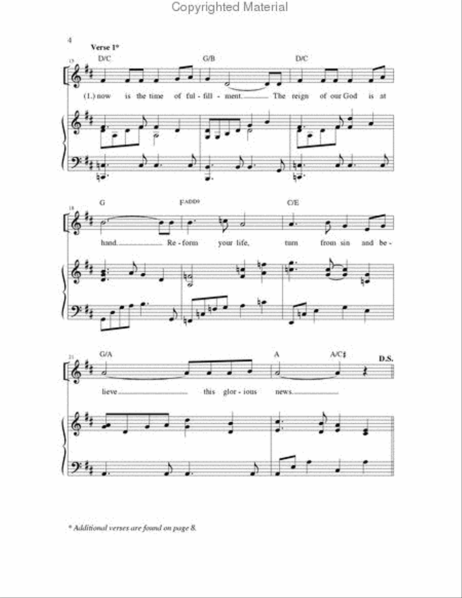 Turn to the Living God 4-Part scores gallery preview page 4