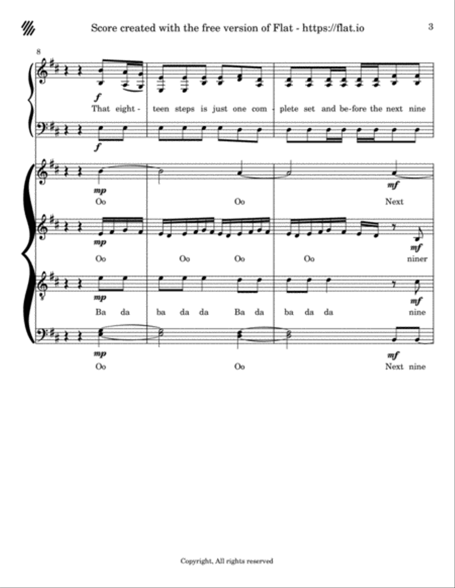 Interlude 1 4-Part scores gallery preview page 3