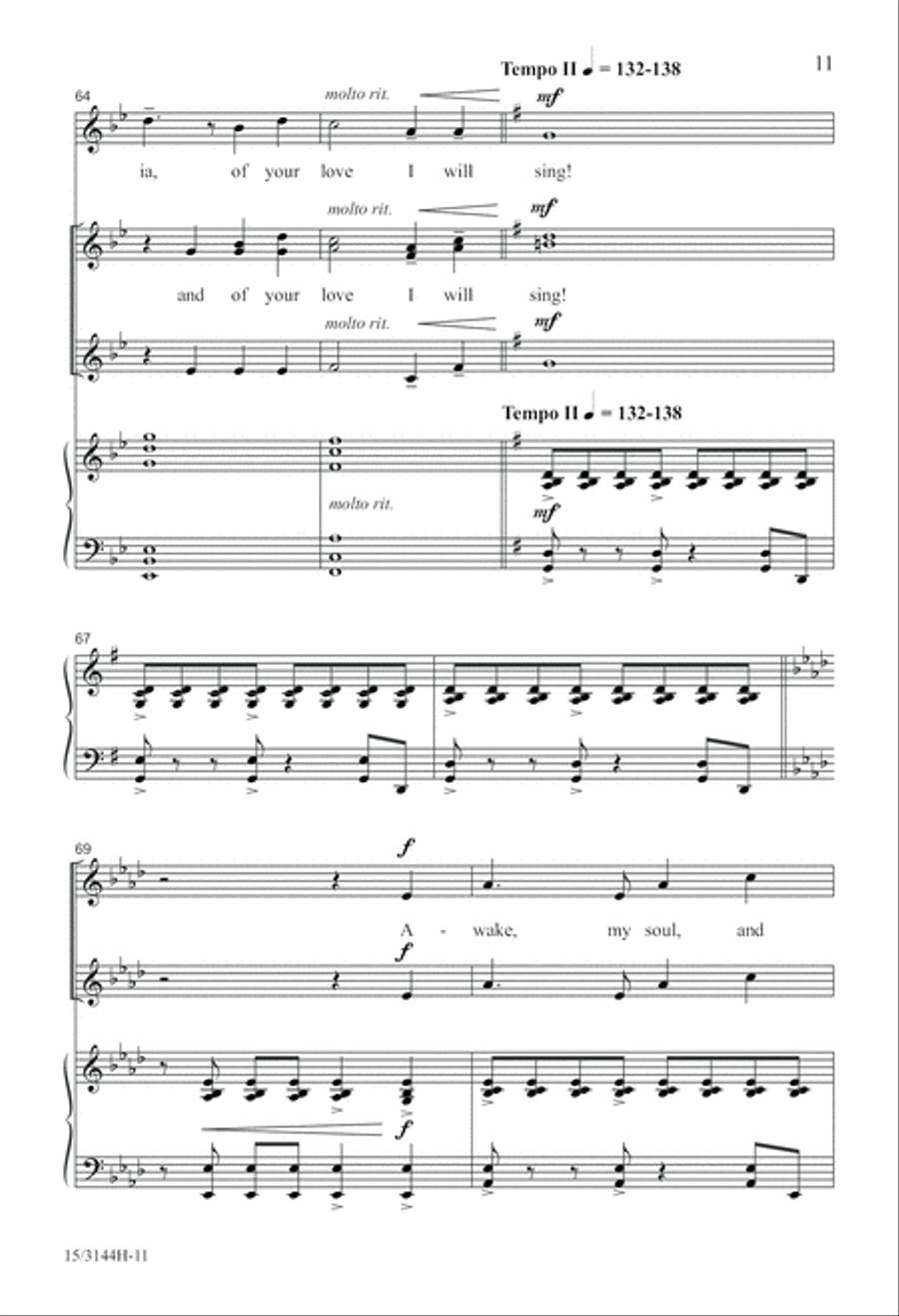 Awake, My Soul, and Sing! SSA scores gallery preview page 12