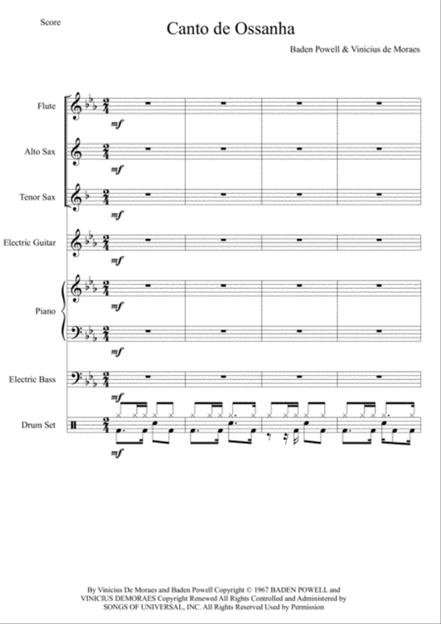 Canto De Ossanha Canto De Ossanha Small Ensemble scores gallery preview page 1