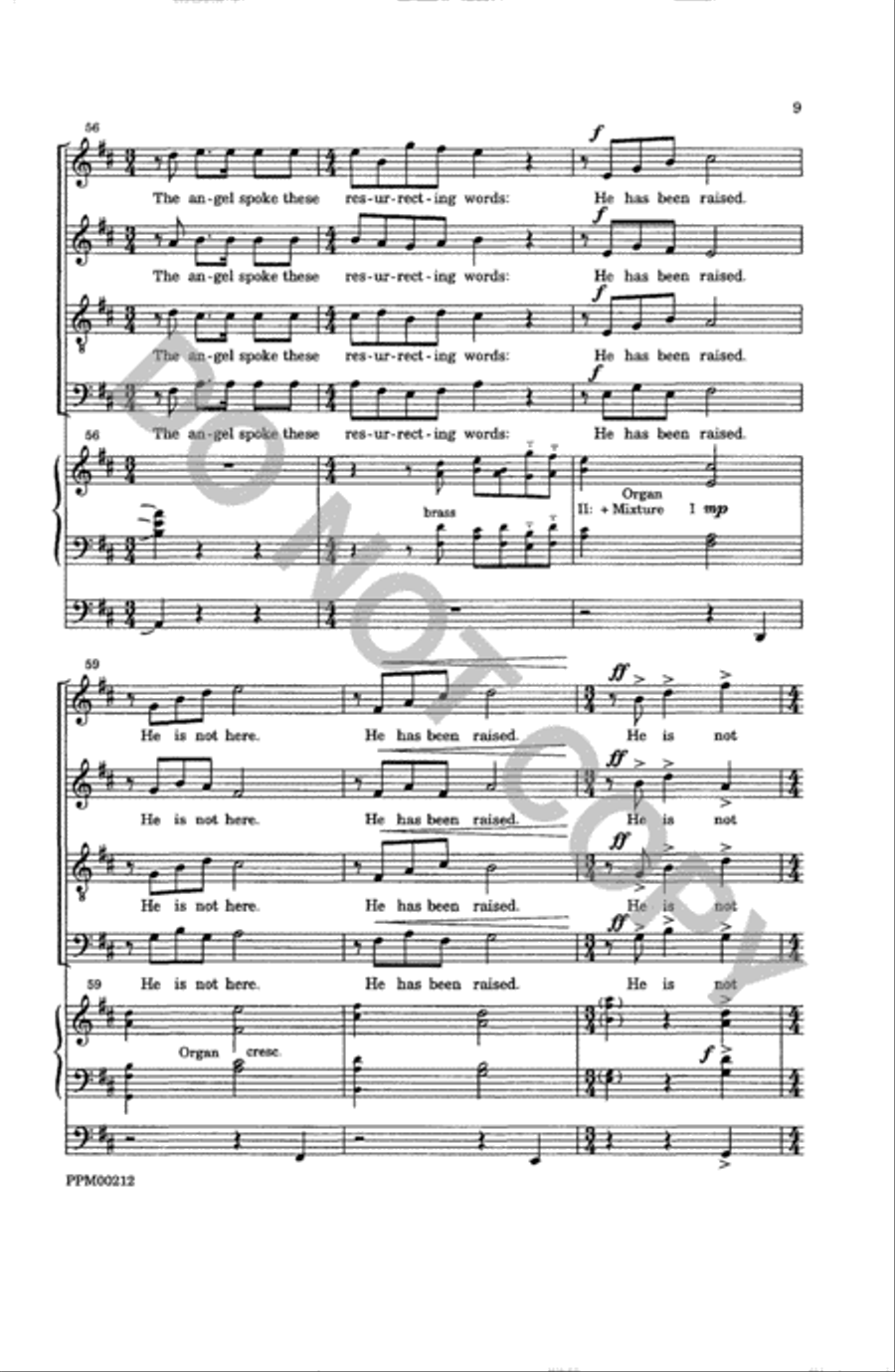 Three Days Had Passed 4-Part scores gallery preview page 10