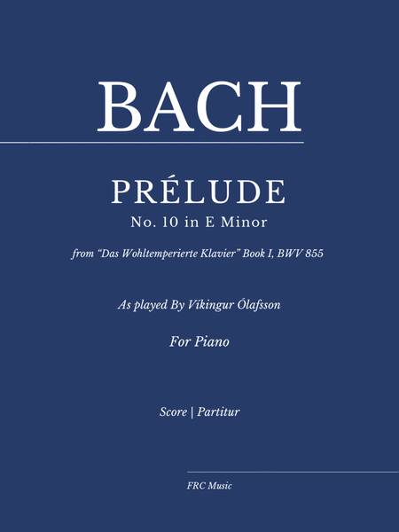 Bach: Prelude No. 10 in E Minor (BWV 855: 1) - As played By Vikingur Olafsson image number null