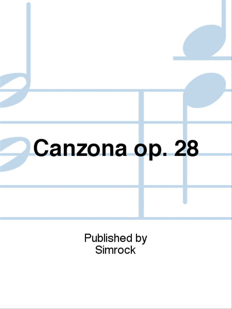 Canzona op. 28 Piano Solo scores gallery preview page 1
