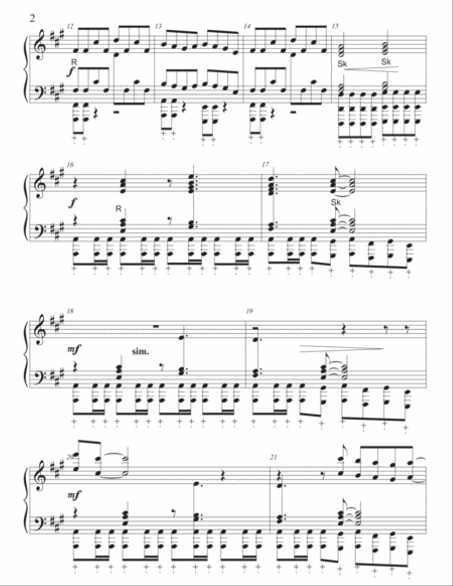 Crazy Train Handbell Choir scores gallery preview page 2