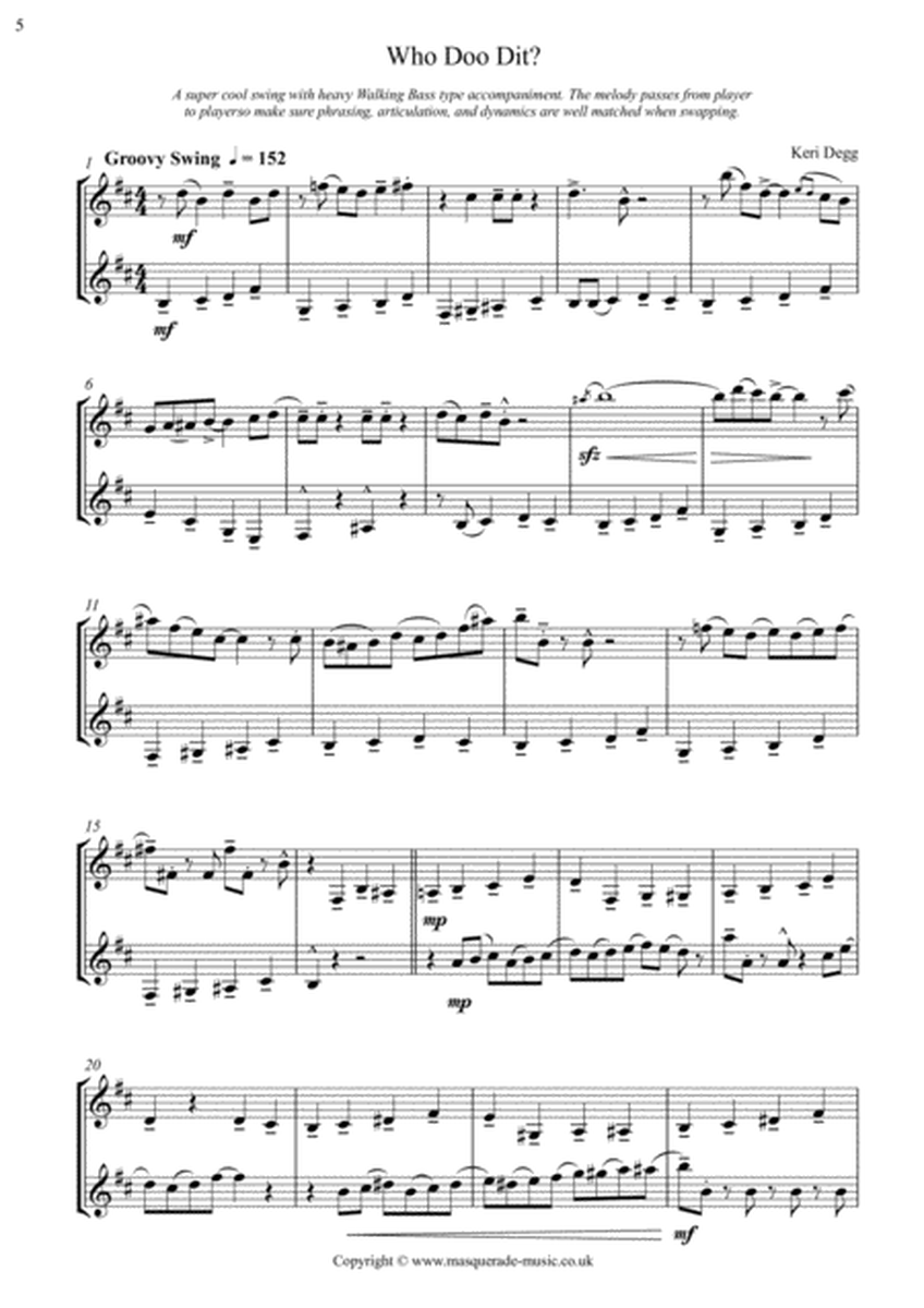 More Graded Clarinet Duets (intermediate to advanced) 24 duets in varying styles (swing, ragtime, co image number null