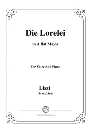 Book cover for Liszt-Die Lorelei in A flat Major,for Voice and Piano