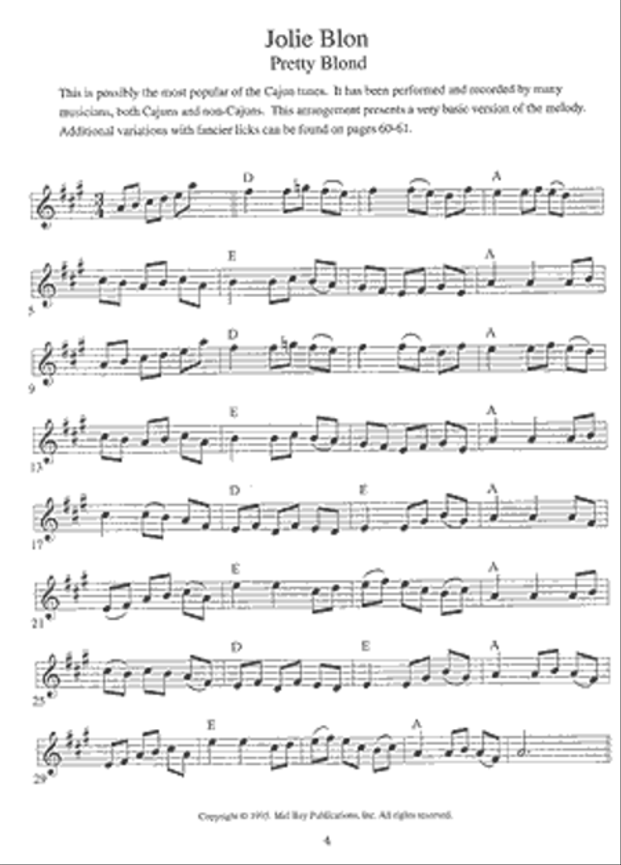 The Cajun Fiddle Violin scores gallery preview page 4