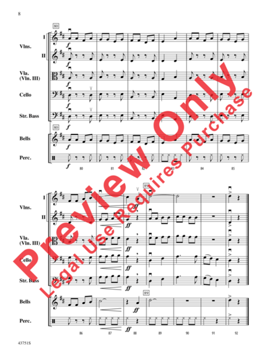 Sleigh Song Sleigh Song String Orchestra scores gallery preview page 9