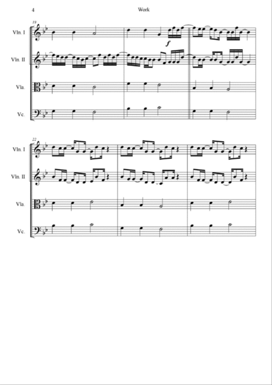 Work String Quartet scores gallery preview page 4
