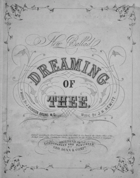Dreaming of Thee. New Ballad