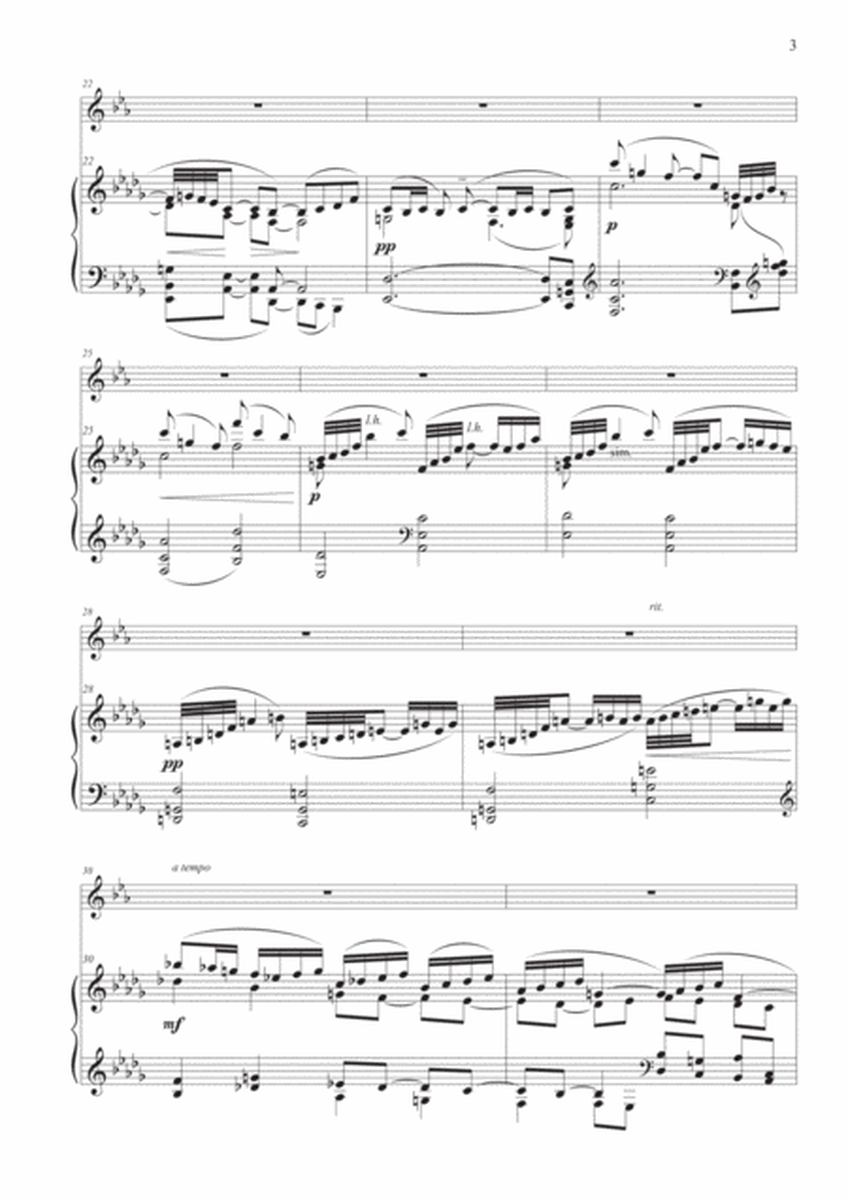 Prelude from "Suite Bergamasque" for Trumpet and Piano image number null
