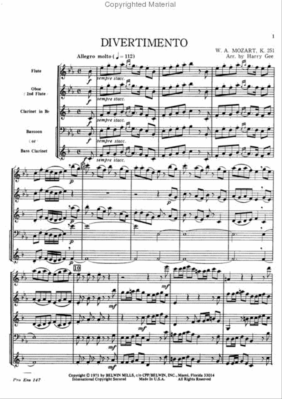 Divertimento Woodwind Quartet scores gallery preview page 2