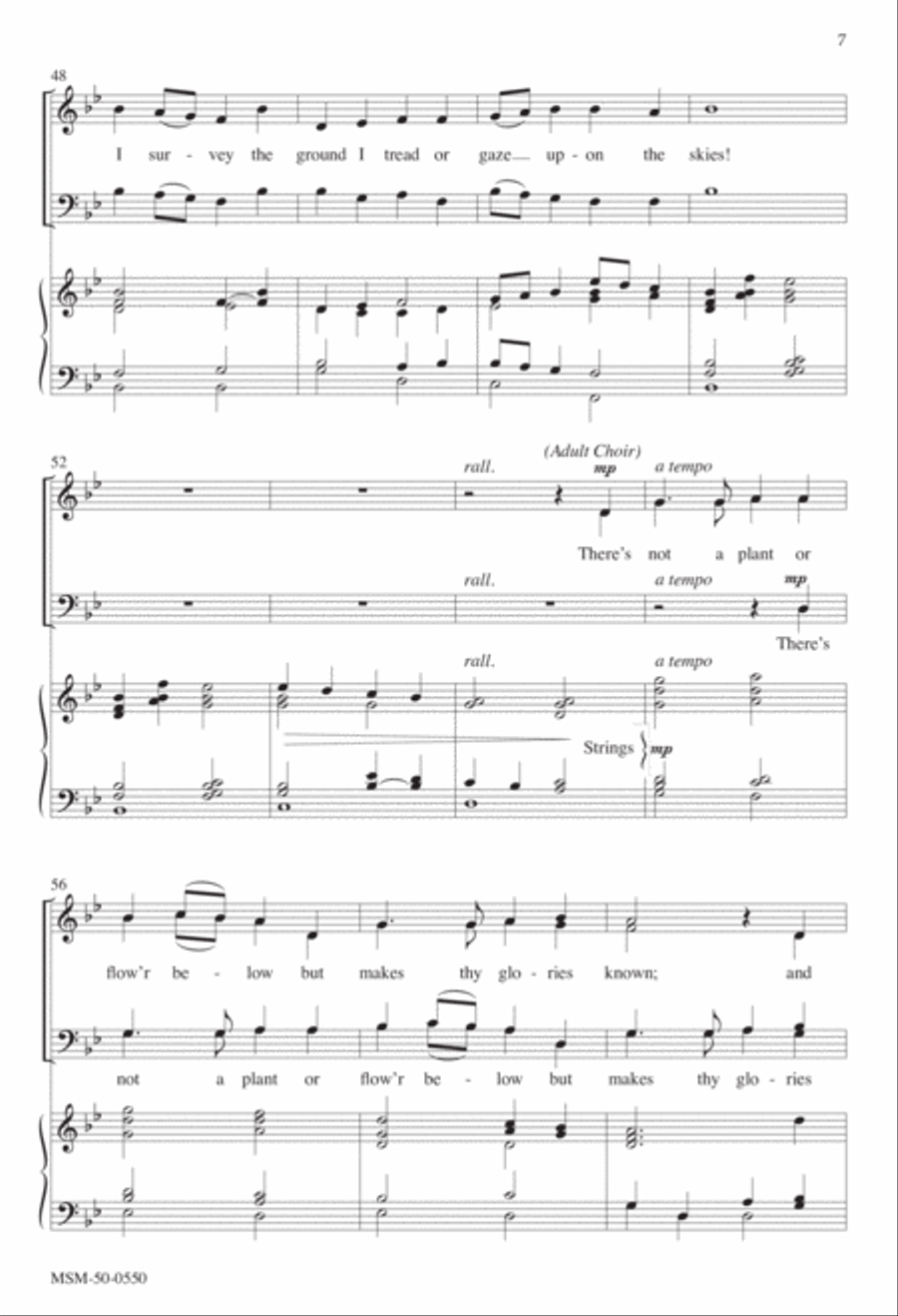 I Sing the Mighty Power of God 4-Part scores gallery preview page 6