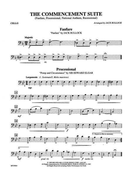 Commencement Suite: Cello