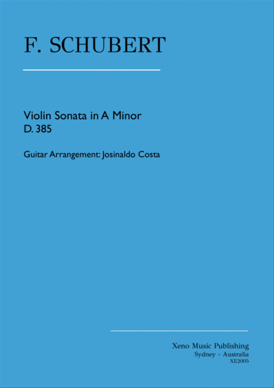 Schubert: Violin Sonata in A Minor D.385 - Guitar Arrangement String Duet scores gallery preview page 1