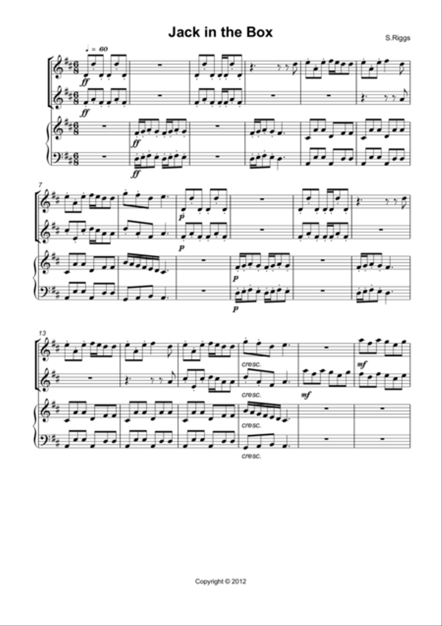 Jack in the Box Woodwind Duet scores gallery preview page 1