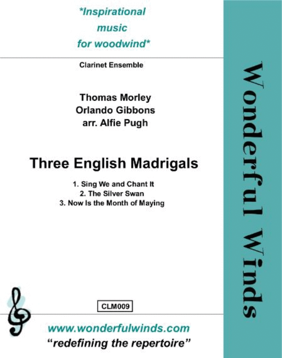 Three English Madrigals Three English Madrigals Clarinet scores gallery preview page 1