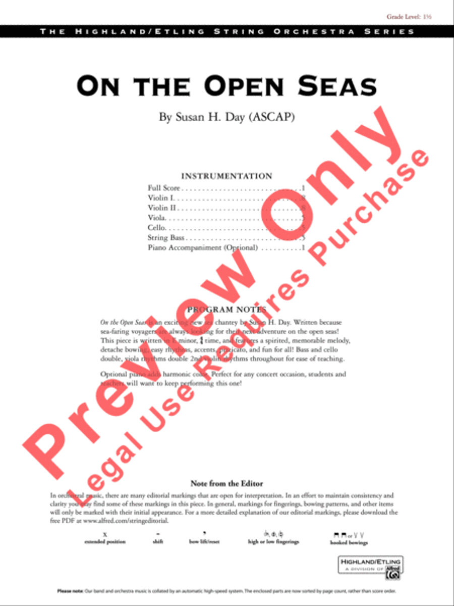 On the Open Seas String Orchestra scores gallery preview page 2
