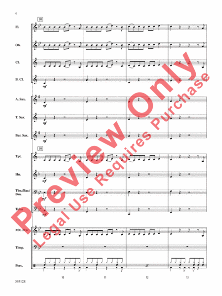 Dumb Love Concert Band scores gallery preview page 5